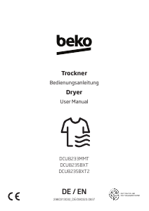 Manual BEKO DCU8235BXT2 Dryer