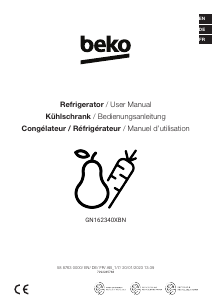 Bedienungsanleitung BEKO GN162340XBN Kühl-gefrierkombination