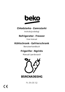 Manual BEKO B5RCNA365HG Fridge-Freezer