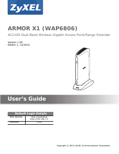 Handleiding ZyXEL ARMOR X1 Range extender