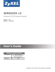 Manual ZyXEL WRE6505 v2 Range Extender