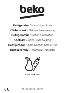 Manual de uso BEKO BSSA315K4SN Refrigerador