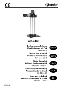 Instrukcja Bartscher A555.302 Palnik kuchenny