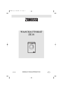 Bedienungsanleitung Zanussi ZE 16 Waschmaschine