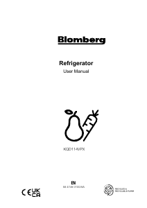 Manual Blomberg KQD114VPX Fridge-Freezer