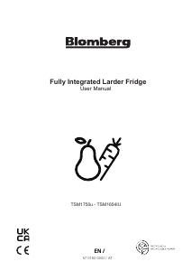 Manual Blomberg TSM1654IU Refrigerator