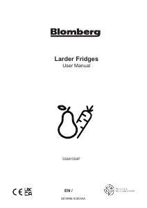 Manual Blomberg SSM1554P Refrigerator