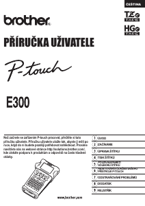 Manuál Brother PT-E300 Tiskárna štítků