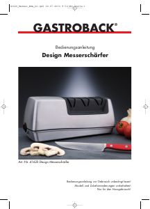 Bedienungsanleitung Gastroback 41620 Design Messerschärfer