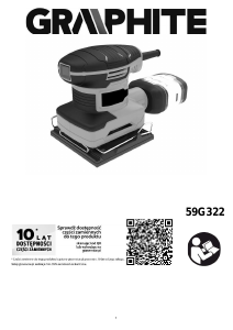 Manuale Graphite 59G322 Levigatrice rotoorbitale