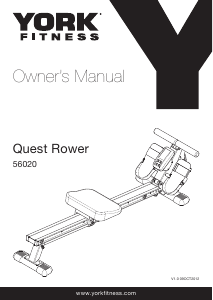 Manual York Fitness Quest Rowing Machine