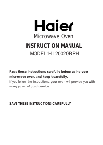 Handleiding Haier HIL2002GBPH Magnetron