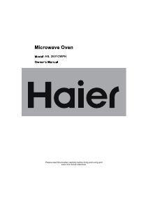 Manual Haier HIL2001CWPH Microwave