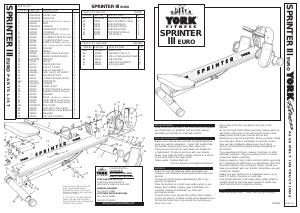 Handleiding York Fitness Sprinter III Euro Roeimachine