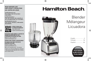Manual Hamilton Beach 53520 Blender