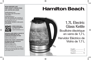 Manual de uso Hamilton Beach 41055 Hervidor