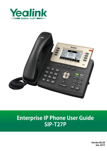 Manual Yealink SIP-T27P IP Phone