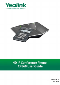 Manual Yealink CP860 Conference Phone