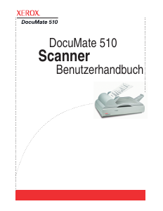 Bedienungsanleitung Xerox DocuMate 510 Scanner