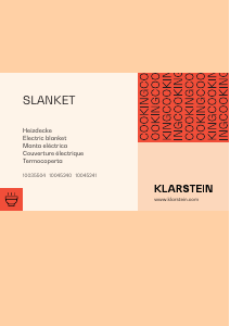 Manual de uso Klarstein 10045240 Slanket Manta eléctrica