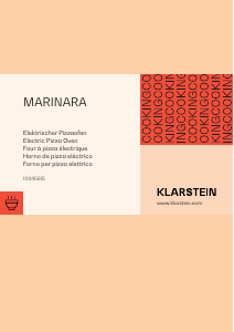 Manuale Klarstein 10045615 Marinara Forno per pizza