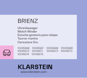Manual Klarstein 10045568 Brienz Watch Winder