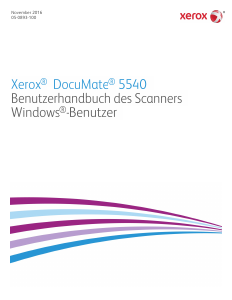 Bedienungsanleitung Xerox DocuMate 5540 Scanner