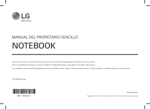 Manual de uso LG 16Z95P-G Portátil