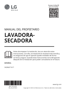 Manual de uso LG F4DR6011AGW Lavasecadora