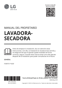Manual de uso LG F4DR7510AGW Lavasecadora