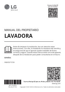 Manual de uso LG F4WV5509SMW Lavadora