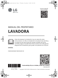 Manual de uso LG F4WV5509S1W Lavadora