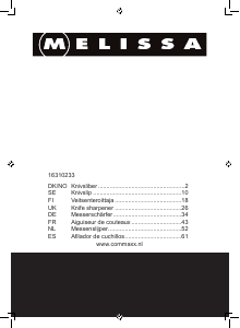 Käyttöohje Melissa 16310233 Veitsenteroitin