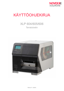 Käyttöohje NOVEXX Solutions XLP 606 Tarratulostin