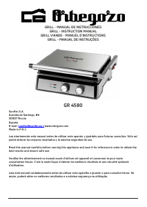Manual Orbegozo GR 4580 Grelhador de contacto