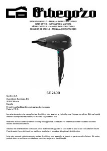 Manual Orbegozo SE 2400 Secador de cabelo