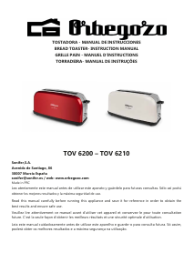 Manual Orbegozo TOV 6200 Toaster