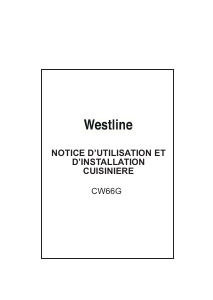 Mode d’emploi Westline CW66G Cuisinière