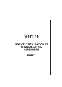 Mode d’emploi Westline CW66GT Cuisinière