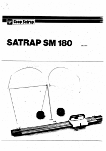 Mode d’emploi Satrap SM 180 Machine à tricoter