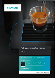 Manual Siemens TE657F09DEB Coffee Machine