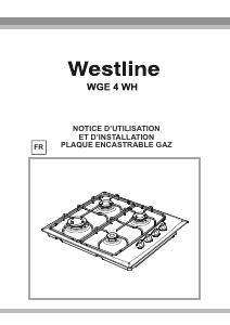 Mode d’emploi Westline WGE4WH Table de cuisson