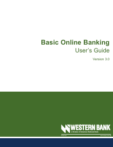 Handleiding Western Bank Basic Online Banking 3.0