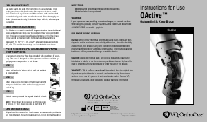 Handleiding VQ OrthoCare OActive Kniebrace