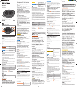 Manual Tristar PZ-9131 Panela