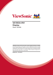 Manual ViewSonic VA1903A-VN1 LCD Monitor
