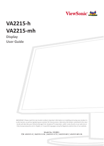 Manual ViewSonic VA2215-H-72 LCD Monitor