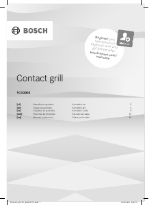 Priručnik Bosch TCG3302 Kontaktni roštilj