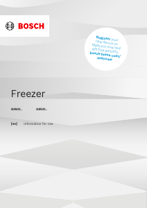 Manual Bosch GIN41AE20R Freezer