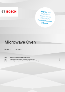 Rokasgrāmata Bosch BFL7221B1 Mikroviļņu krāsns